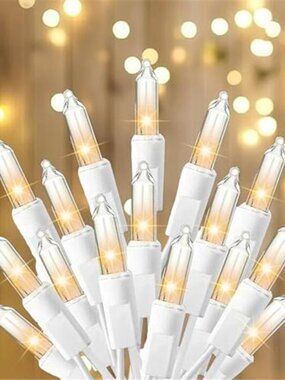 Warm White Christmas String Lights 20Ft 100 Count Outdoor Indoor Waterproof